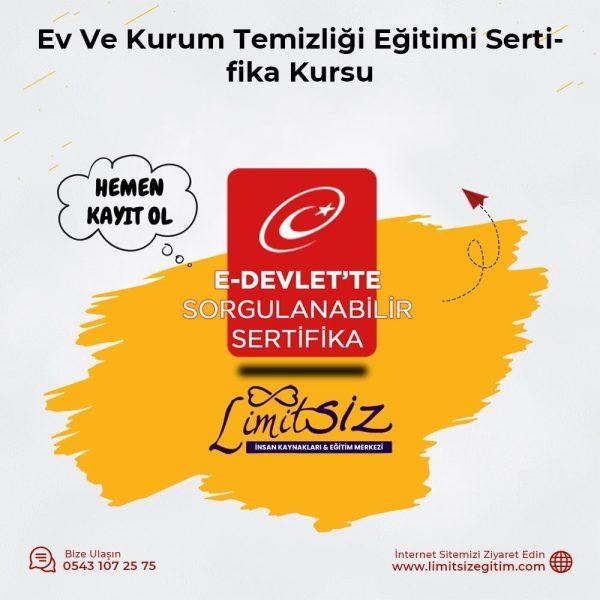 Ev Ve Kurum Temizliği  Sertifika Kursu