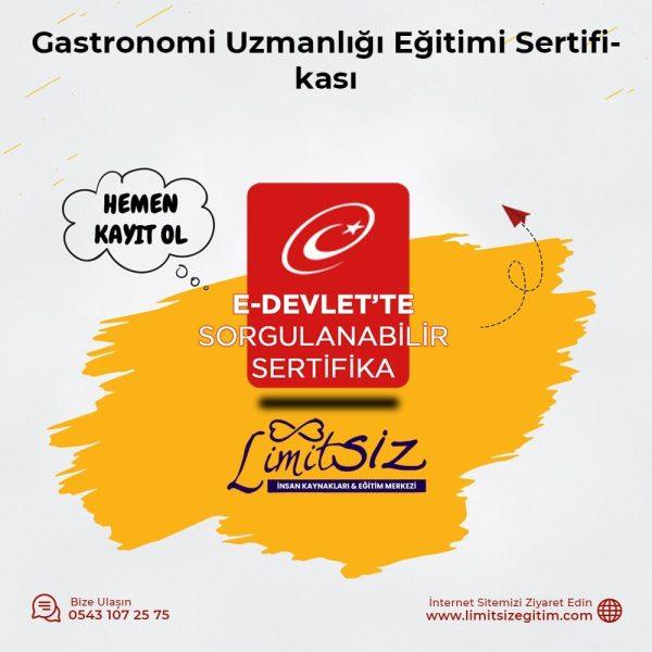 Gastronomi Uzmanlığı Eğitimi Sertifika Kursu