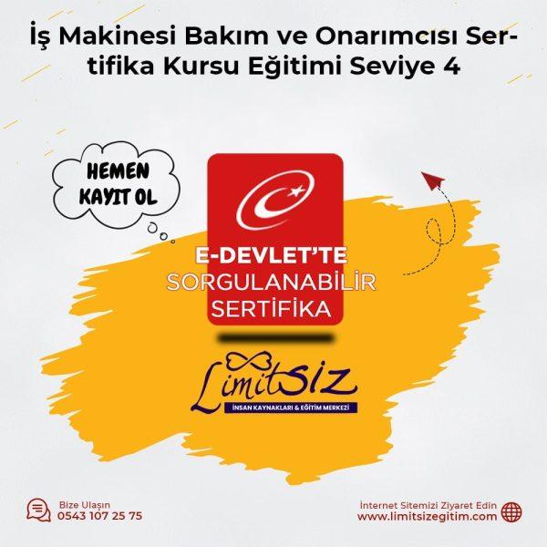 İş Makinesi Bakım ve Onarımcısı Sertifika Kursu
