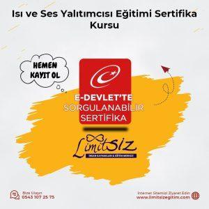 Isı ve Ses Yalıtımcısı Eğitimi Sertifika Kursu