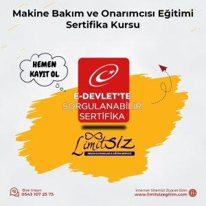 Makine Bakım ve Onarımcısı Eğitimi Sertifika Kursu