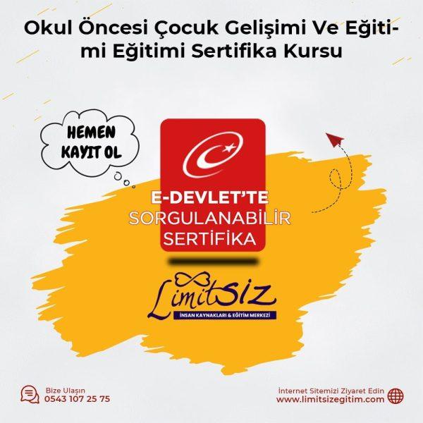Okul Öncesi Çocuk Gelişimi  Sertifika Kursu
