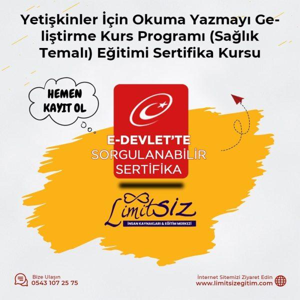 Yetişkinler İçin Okuma Yazmayı Geliştirme  Sertifika Kursu